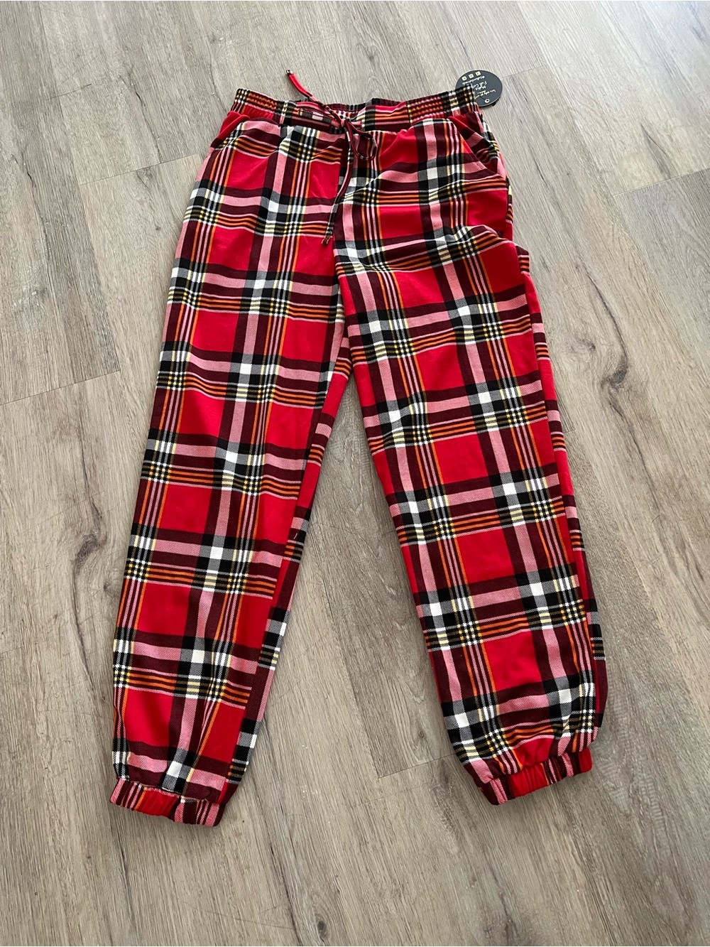 Red Plaid Jogger Pants - Unbranded